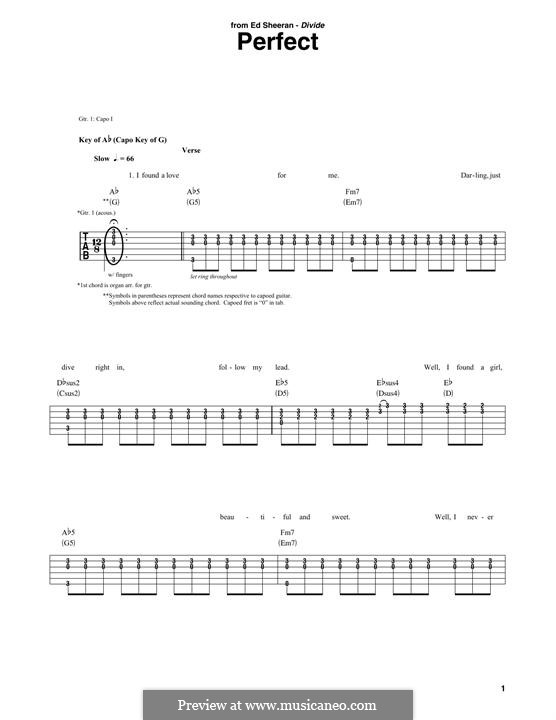 Guitar version: Für einen Interpreten by Ed Sheeran