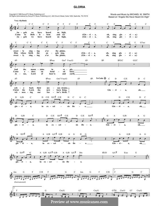 Gloria: Melodische Linie by Michael W. Smith