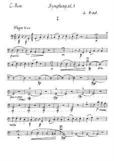 Sinfonie Nr.1 in C-Dur: Kontrabass-Stimme by Georges Bizet