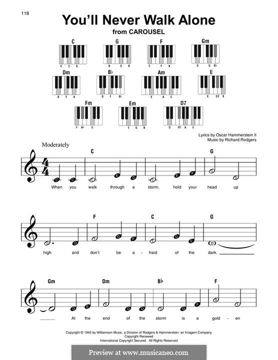 You'll Never Walk Alone (from Carousel): Melodische Linie by Richard Rodgers