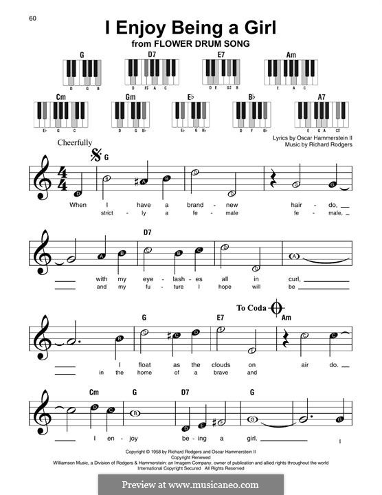 I Enjoy Being a Girl (from Flower Drum Song) von R. Rodgers auf MusicaNeo