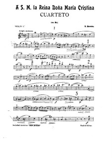 Streichquartett in D-dur: Violinstimme by Tomás Bretón