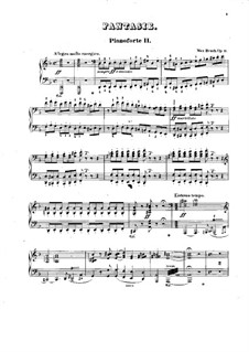 Fantasie für zwei Klaviere, vierhändig, Op.11: Klavierstimme II by Max Bruch