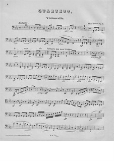 Streichquartett Nr.1 in c-Moll, Op.9: Cellostimme by Max Bruch