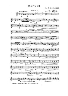 Menuett für Holzbläserquintett: Hornstimme by Blas María de Colomer