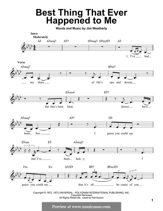 Best Thing That Ever Happened To Me von J. Weatherly Noten auf MusicaNeo