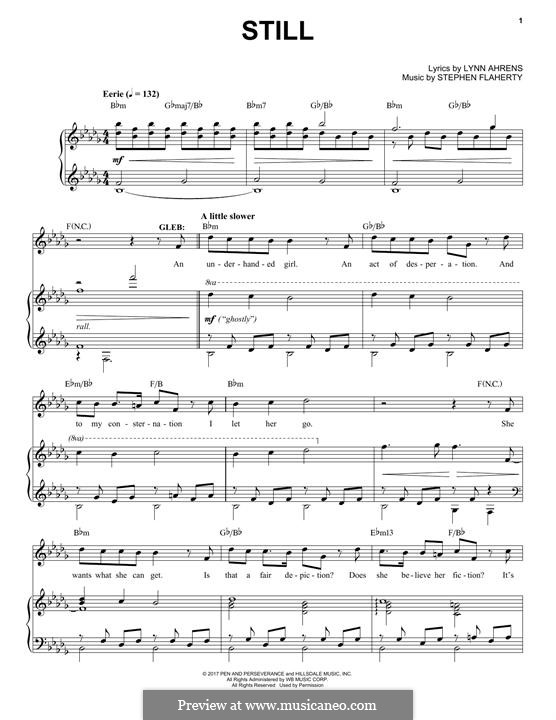 Still: Für Stimme und Klavier by Lynn Ahrens, Stephen Flaherty