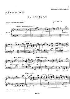 Cinq poèmes intimes: No.1 En Islande by Jean Cras