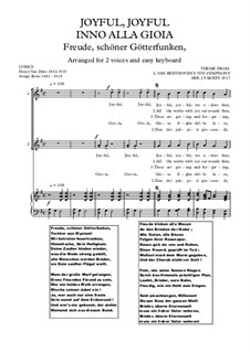 Ode an die Freude: Version for two voices by Ludwig van Beethoven