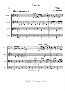 Pavane, Op.50: Für Streichquartett by Gabriel Fauré