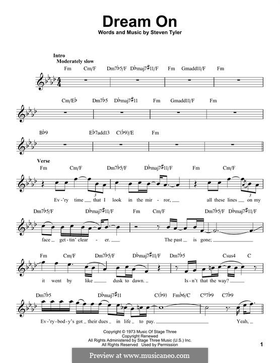 Dream On (Aerosmith): Melody line (Glee Cast feat. Neil Patrick Harris) by Steven Tyler