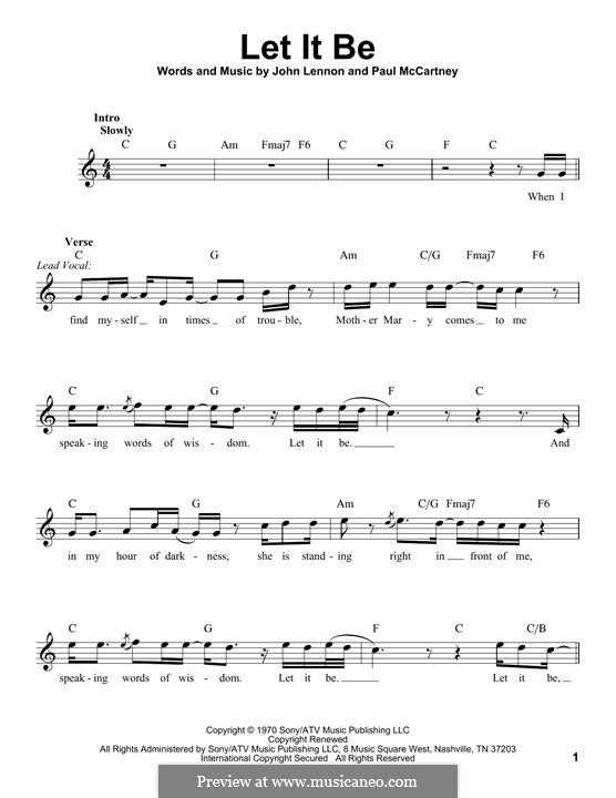 Vocal version: Melodische Linie by John Lennon, Paul McCartney