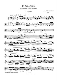 Streichquartett No.1 in g-Moll, L.85 Op.10: Stimmen by Claude Debussy