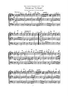 Te Deum, H.146: No.1 Prelude, für Orgel by Marc-Antoine Charpentier