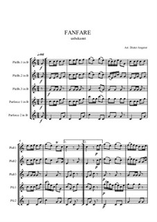 Fanfare unbek. für Pless und Parforceh: Fanfare unbek. für Pless und Parforceh by Unknown (works before 1850)