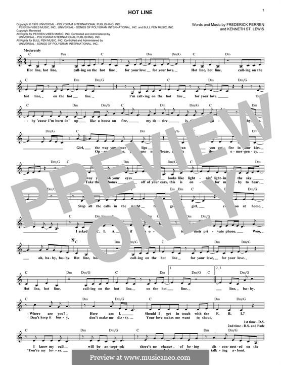 Hot Line (The Sylvers): Melodische Linie by Freddie Perren, Keni St. Lewis