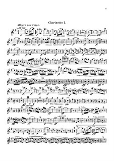 Sinfonie Nr.5 in F-Dur, B.54 Op.76: Klarinettenstimme by Antonín Dvořák