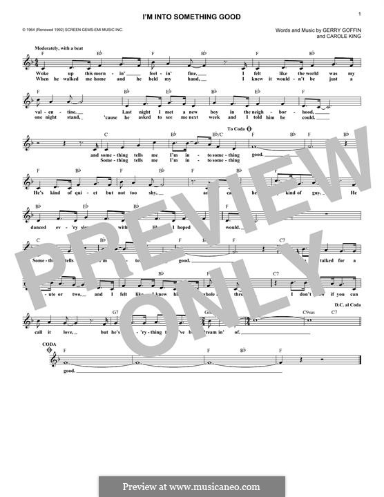 I'm Into Something Good (Herman's Hermits): Melodische Linie by Carole King, Gerry Goffin