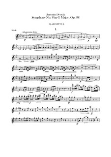 Vollständiger Sinfonie: Klarinettenstimmen by Antonín Dvořák