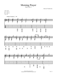 No.1 Morning Prayer: Für Gitarre by Pjotr Tschaikowski