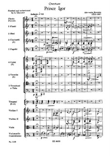 Vollständiger Oper: Ouvertüre by Alexander Porfiryevich Borodin