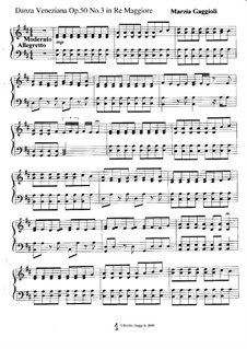 Danza Venezianas, Op.50: Danza Veneziana No.3 in Re Maggiore by Marzia Gaggioli