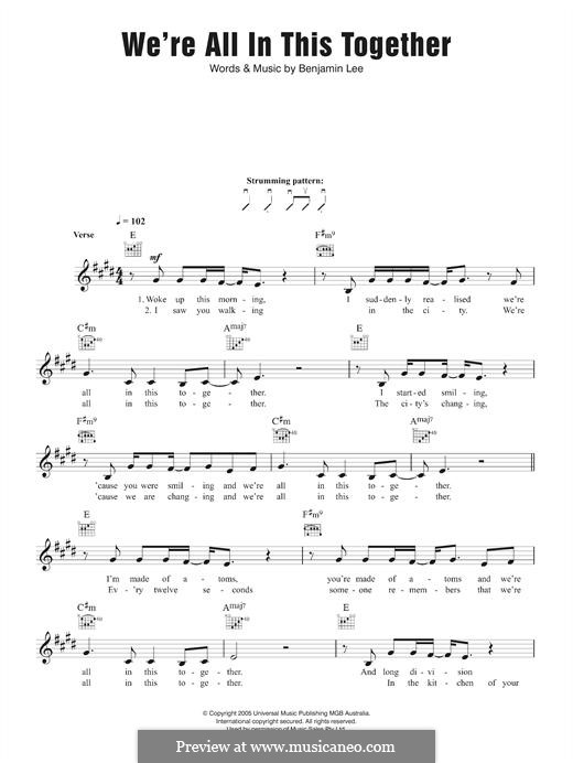 We're All in This Together: Melodische Linie by Ben Lee