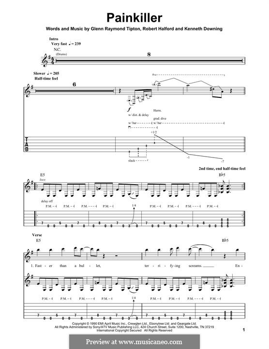 Painkiller (Judas Priest): Für Gitarre mit Tabulatur by Glenn Tipton, K. K. Downing, Robert Halford