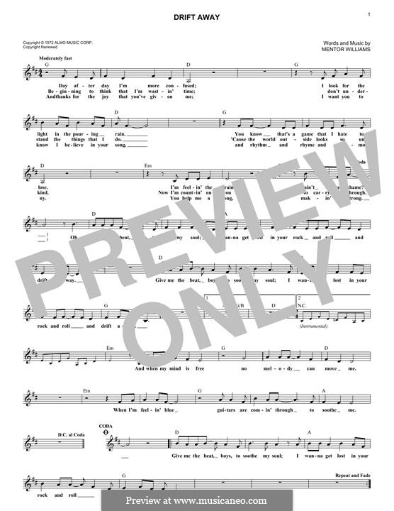 Drift Away (Dobie Gray): Melodische Linie by Mentor Williams