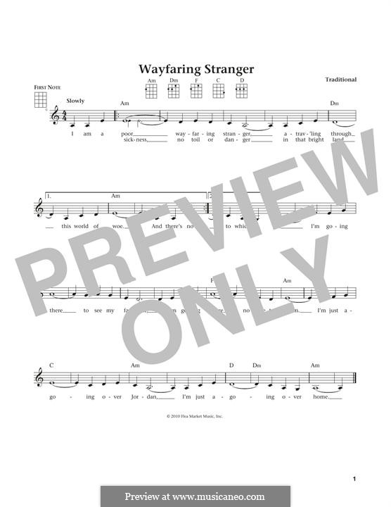 Wayfaring Stranger: Für Ukulele by folklore