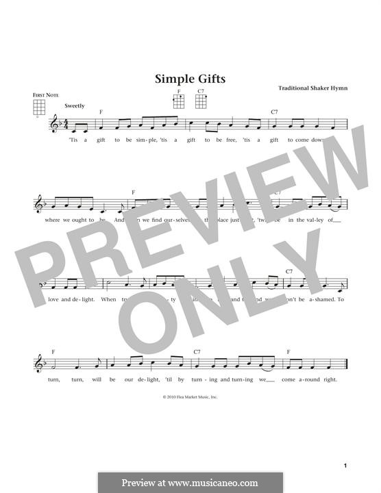 Simple Gifts: Für Ukulele by folklore