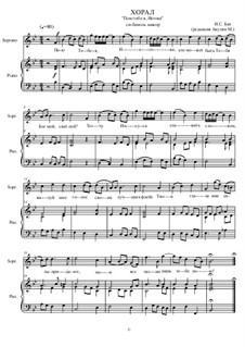 Dir, dir Jehova will ich singen, BWV 299: Für Stimme und Klavier by Johann Sebastian Bach