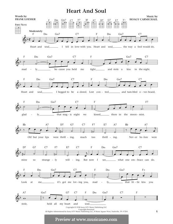 Heart and Soul: Für Ukulele by Hoagy Carmichael