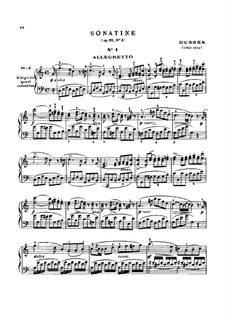 Sechs Sonatinen für Klavier, Op.20: Nr.2 in C-Dur by Jan Ladislav Dussek
