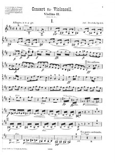 Konzert für Cello und Orchester in h-Moll, B.191 Op.104: Violinstimme II by Antonín Dvořák