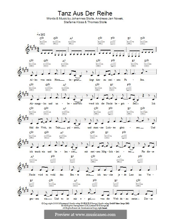 Tanz aus der Reihe (Silbermond): Melodische Linie by Johannes Stolle, Thomas Stolle, Andreas Jan Nowak, Stefanie Kloss