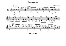 Suite Nr.7 in g-Moll, HWV 432: Passacagila, for guitar by Georg Friedrich Händel