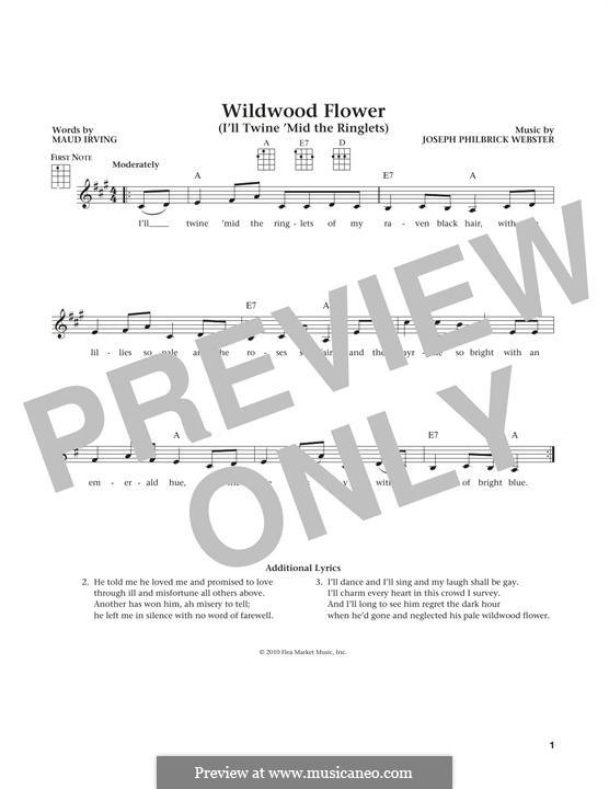 Wildwood Flower: Für Ukulele by folklore
