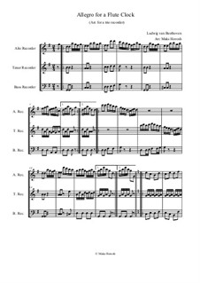 Allegro for a Flute Clock: Allegro for a Flute Clock by Ludwig van Beethoven