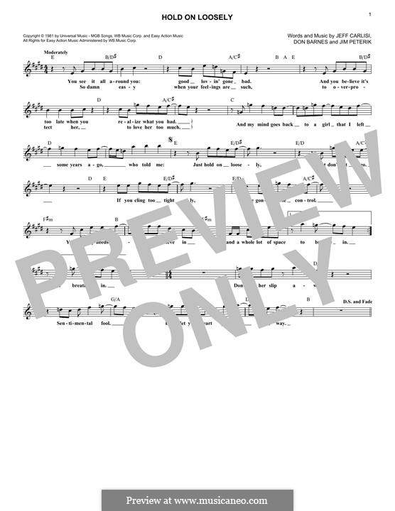 Hold on Loosely (38 Special): Melodische Linie by Don Barnes, James Michael Peterik, Jeff Carlisi