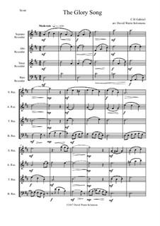 Variations on the Glory Song: For recorder quartet by Charles Hutchinson Gabriel