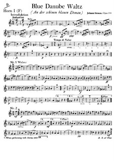 An der schönen blauen Donau, Op.314: Waldhornstimme I by Johann Strauss (Sohn)