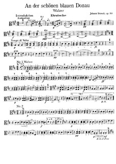 An der schönen blauen Donau, Op.314: Bratschenstimme by Johann Strauss (Sohn)