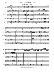 10 Concertos for Violin, Strings and Cembalo, Op.7: Concerto No.1, RV 465 by Antonio Vivaldi