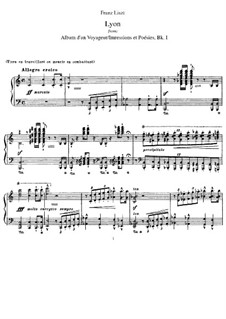 Tagebüch eines Wanderers, S.156: Heft I, Nr.1 Lyon by Franz Liszt