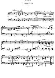 Consolations, S.172: Vollsammlung by Franz Liszt