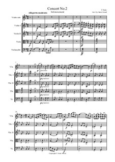 Student Concerto No.2 for Violin and Piano, Op.13: Movement III. Arranged for violin and strings (score and parts) by Friedrich Seitz
