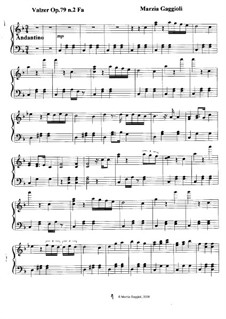 Valzers, Op.79: Valzer No.2 in Fa Maggiore by Marzia Gaggioli