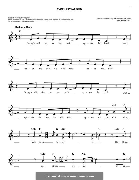 Everlasting God: Melodische Linie by Brenton Brown, Ken Riley