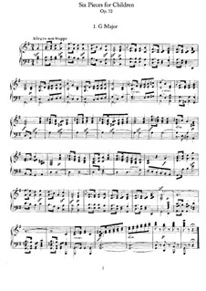 Sechs Kinderstücke, Op.72: Vollsammlung by Felix Mendelssohn-Bartholdy